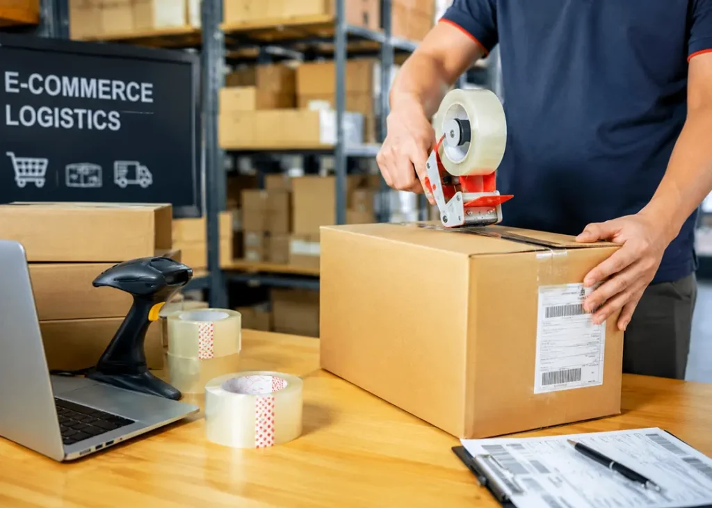 Transparent tape used in office or for packaging parcels