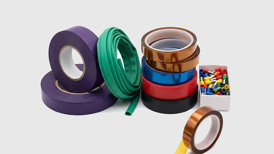 Various industrial high-temperature tapes and insulation sleeves from a leading manufacturer