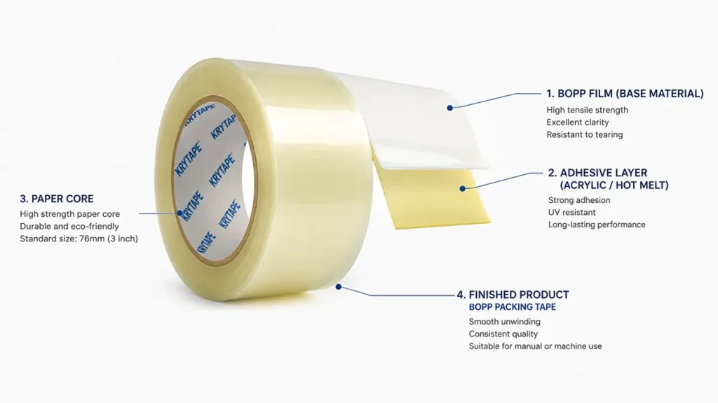 Packing Tape Structure Diagram Banner