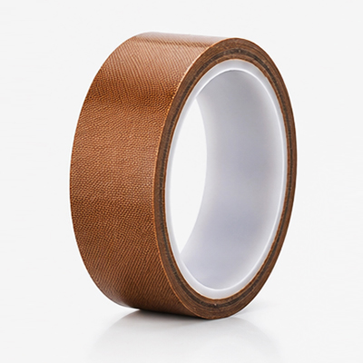 A premium single roll of certified high-temperature ptfe teflon tape with smooth fiberglass texture, manufactured on 15 major production lines by Krytape, an international-approved B2B packaging material manufacturer in China.