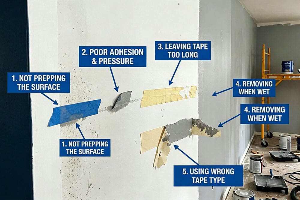 Masking Tape - Common Mistakes and Selection Guide - Krytape Masking Tape - Prevention of Paint Bleeding and Residue - Krytape