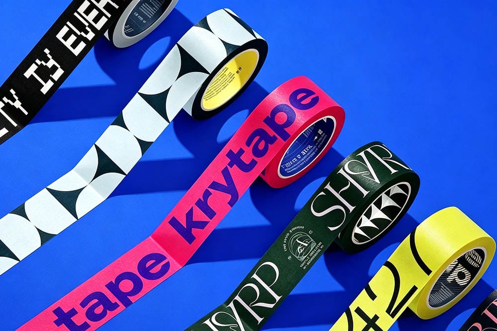 Custom Printed Packaging Tape - Creative Pattern Varieties - Krytape Custom Printed Packaging Tape - Colorful Branding Designs - Krytape
