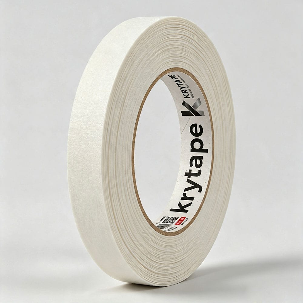 Cinta adhesiva de papel crepé blanca