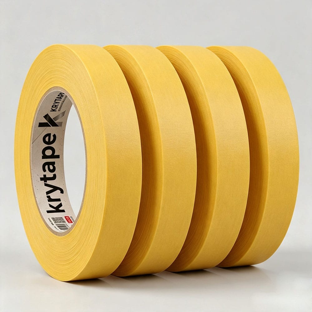 Juego de rollos de cinta de carrocero amarilla