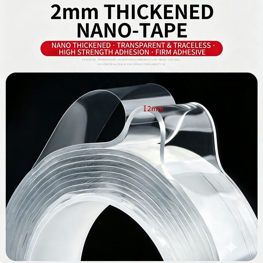 Industrial Acrylic NanoDouble Sided Tape ClearHeavy Duty High TackWaterproof - Krytape Wholesale