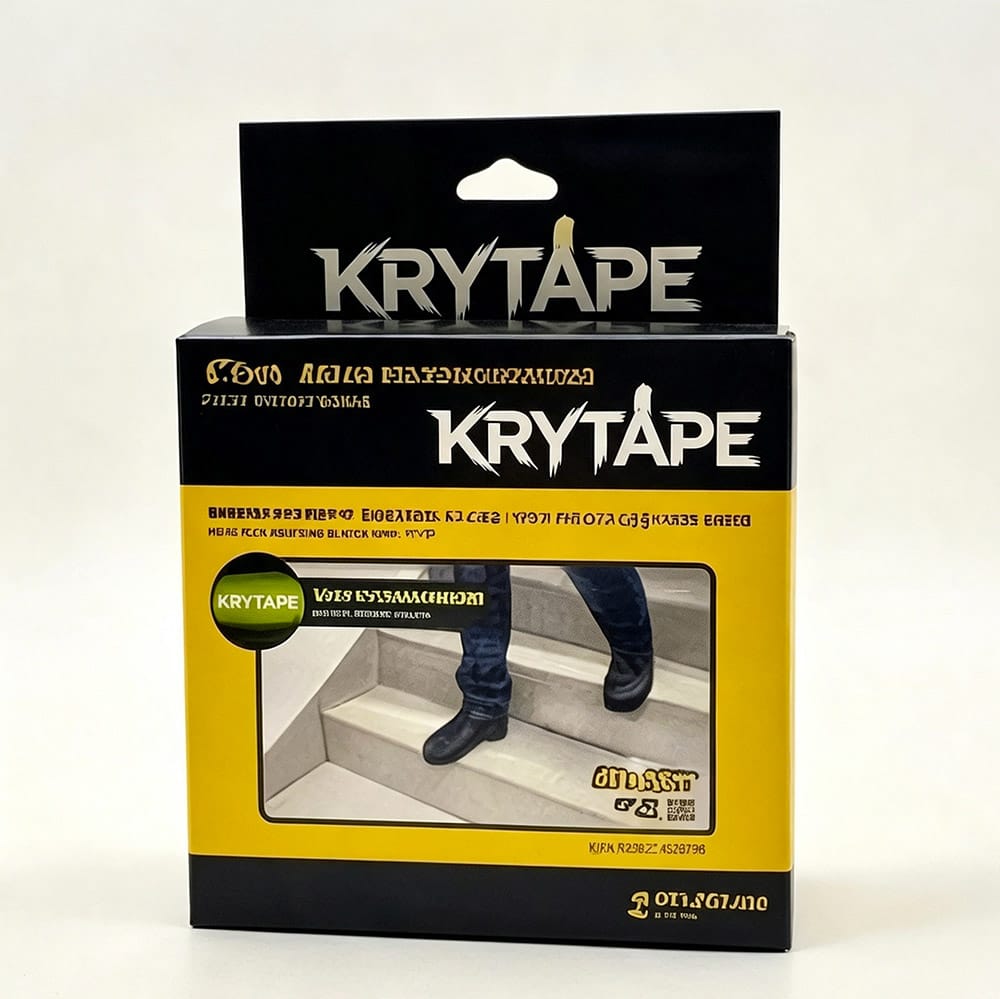 Custom Color Box Packaging with Retail Hang Hole for Krytape Mounting Products