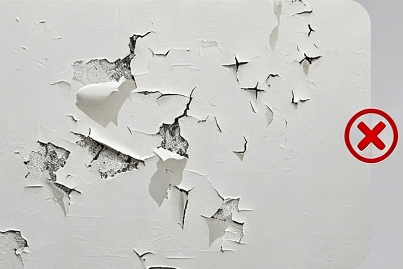 Inferior Double Sided Tape Leaves Marks and Peels Wall Paint