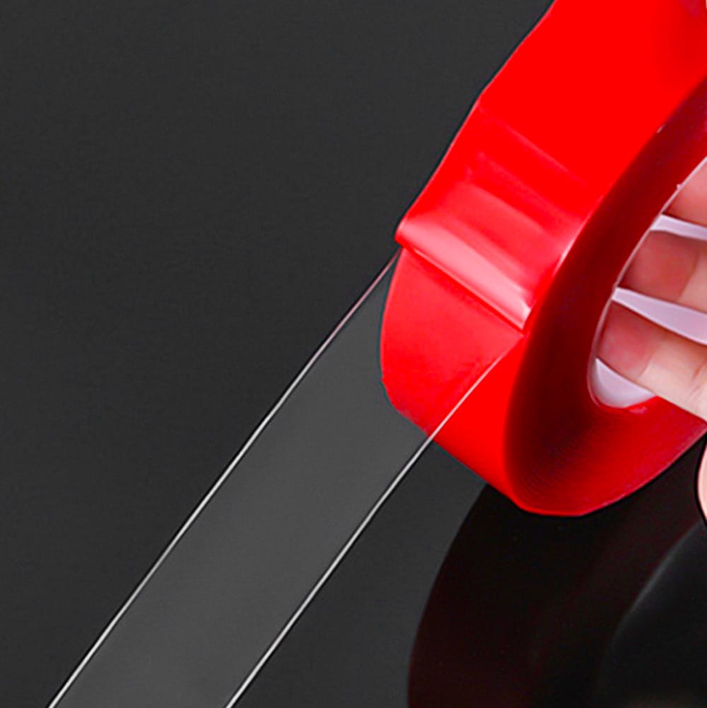 Easy-to-Peel Red Release Film 100% Crystal Clear Invisible Acrylic Tape