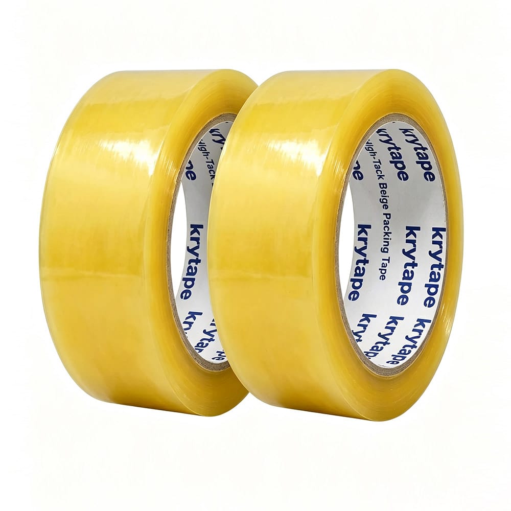 Two Rolls Yellow High Tack BOPP Packing Tape Thumbnail 3