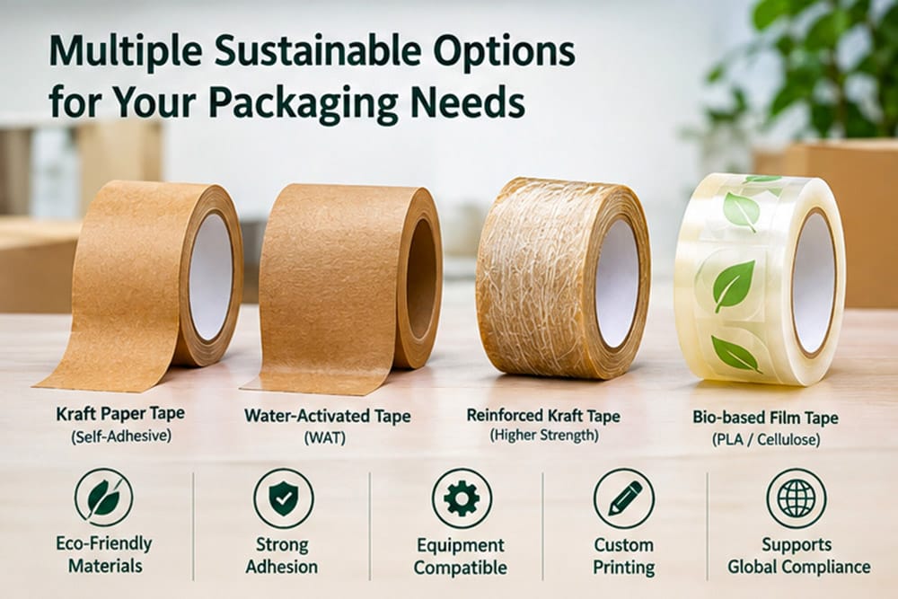 How Can Packaging Companies Transition from BOPP to Sustainable Packaging Tape? kraft paper water activated reinforced tape - Krytape