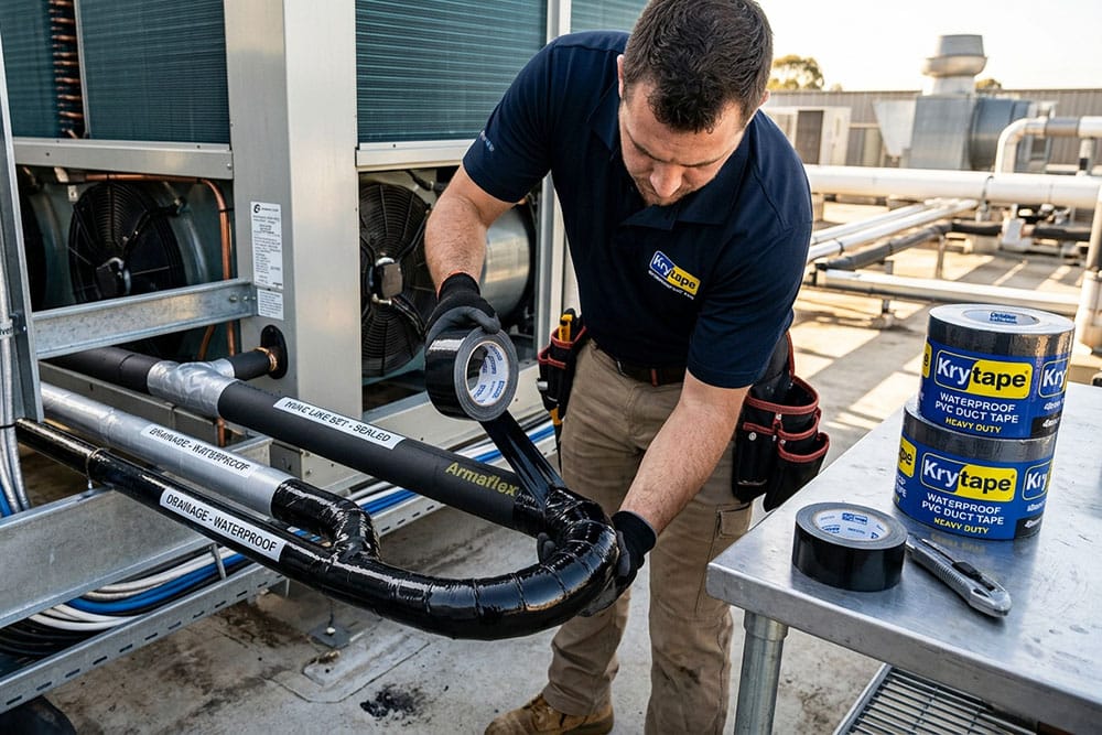 Krytape 48mm Waterproof PVC Duct Tape: The Ultimate Heavy-Duty Solution for Soft Plastic Pipe Wrapping & Industrial Sealing