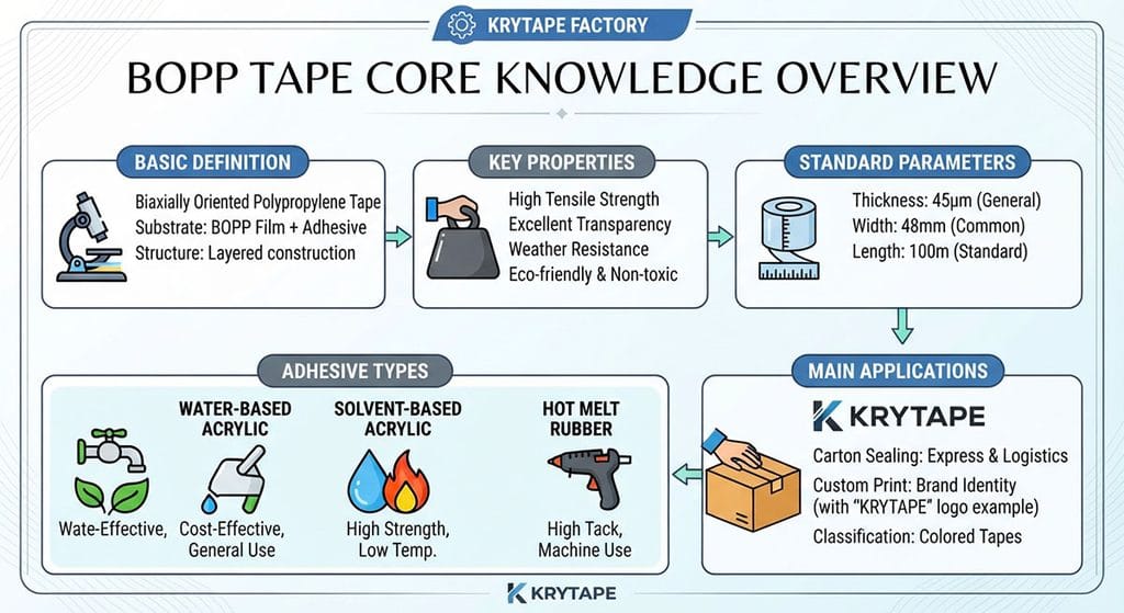 The Ultimate Guide to BOPP Tapes: Types, Thickness, and B2B Sourcing Strategies bopp tape core knowledge overview - Krytape
