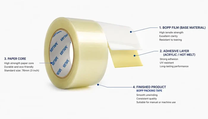 Packing Tape Structure Diagram Banner